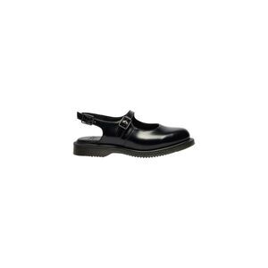Dr. Martens Black Leather Flat Women's Sandals